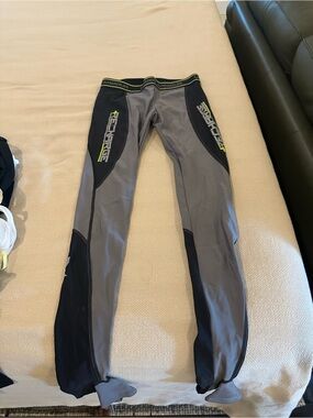 Under Armour Gray and Black Compression Two-Tone Pants - NWT